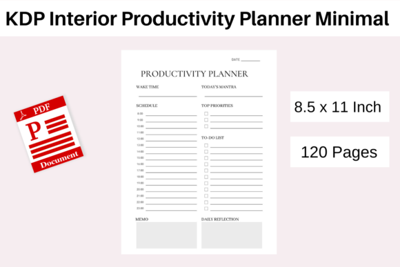 Download KDP Productivity Planner Interior Insert - Productivity Collection