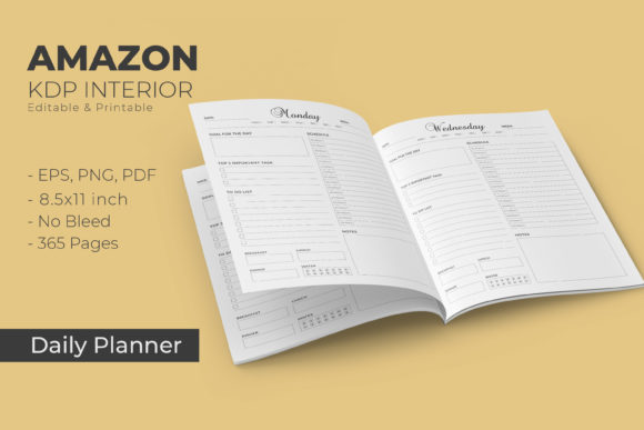 Download 2022 Daily Planner Printable Book &amp; KDP - 2022 daily planner Collection