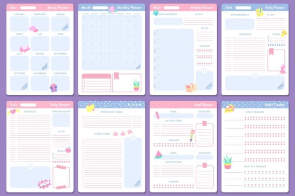 Download Cute Planner Templates - Cute planner Collection