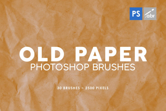 Download 30 Old Paper Photoshop Stamp Brushes 1 - Premium Resources