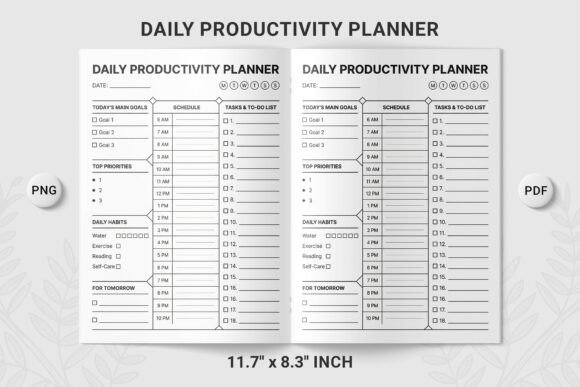 Download Daily Productivity Planner PNG - Productivity Collection