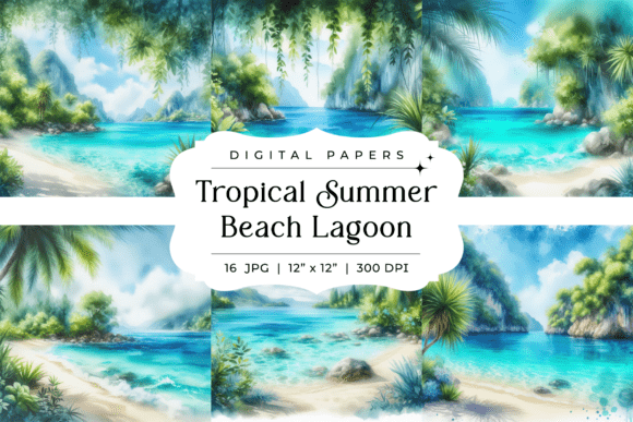Download Tropical Summer Beach Lagoon Backgrounds - Backgrounds Collection