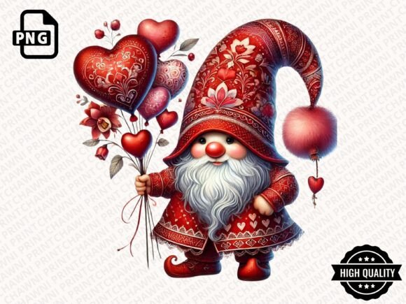 Download Watercolor Valentines Gnomes Clipart PNG - Premium Resources